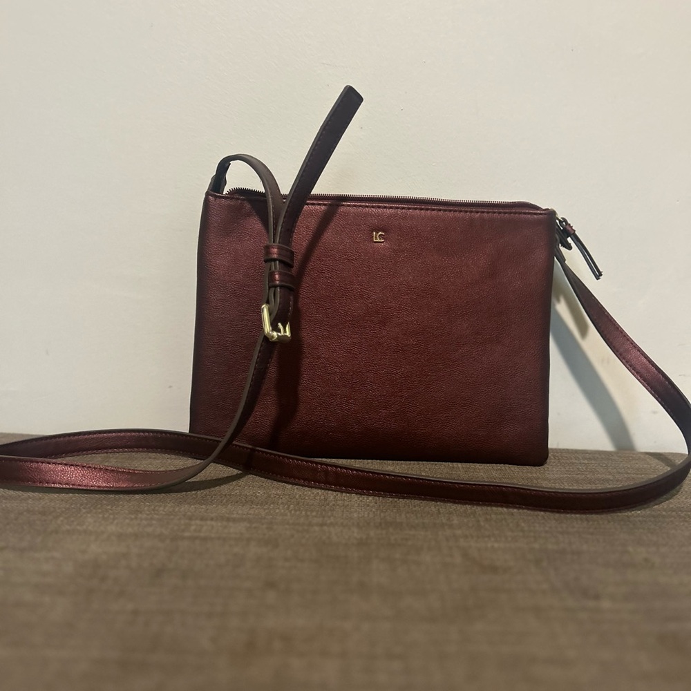 Liz Claiborne Burgundy Crossbody Bag
